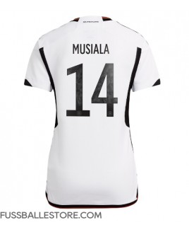 Günstige Deutschland Jamal Musiala #14 Heimtrikot Damen WM 2022 Kurzarm